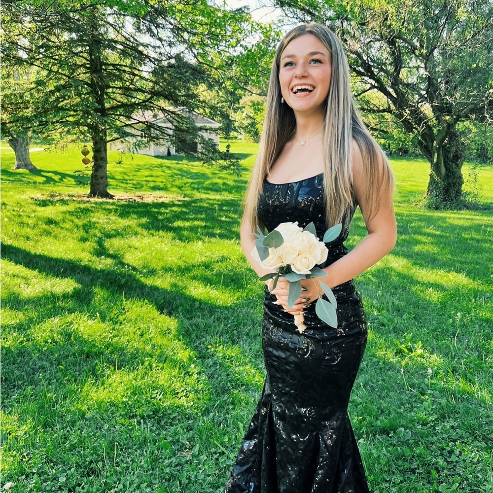 Black Sequin Mermaid Gown